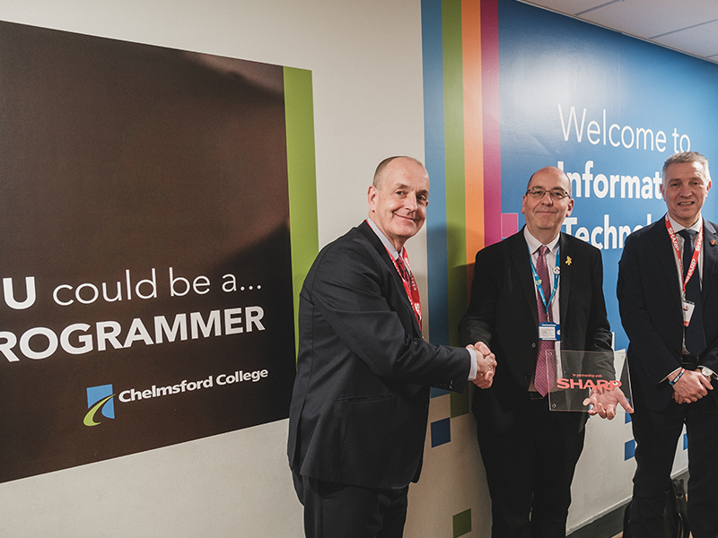 Chelmsford College and Sharp UK Celebrate Another Successful Year of Partnership