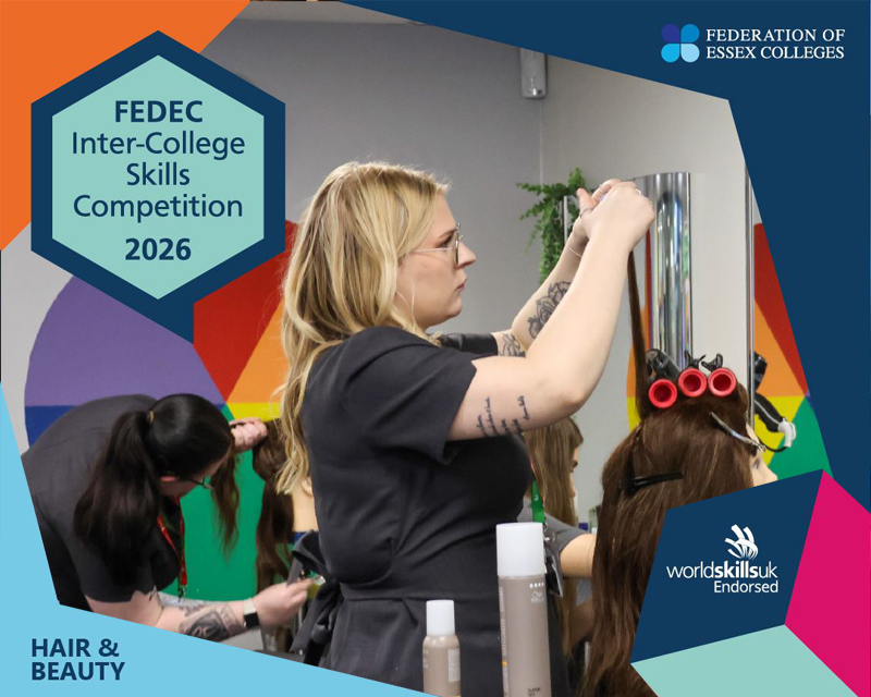 Hair and Beauty Talent Shines at Chelmsford College for FEDEC Inter-College Skills Competition